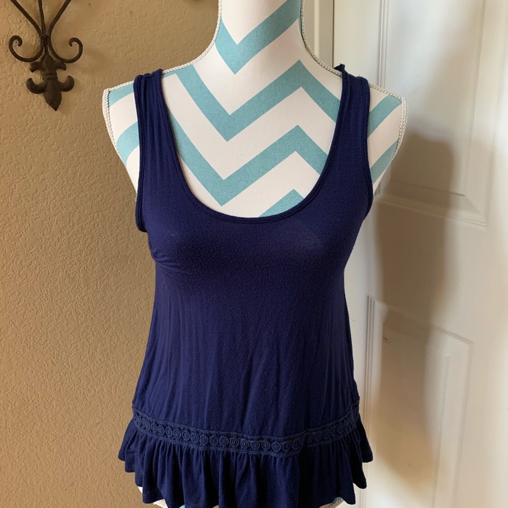 **Heart And Hips Navy Blue Tank Top**
